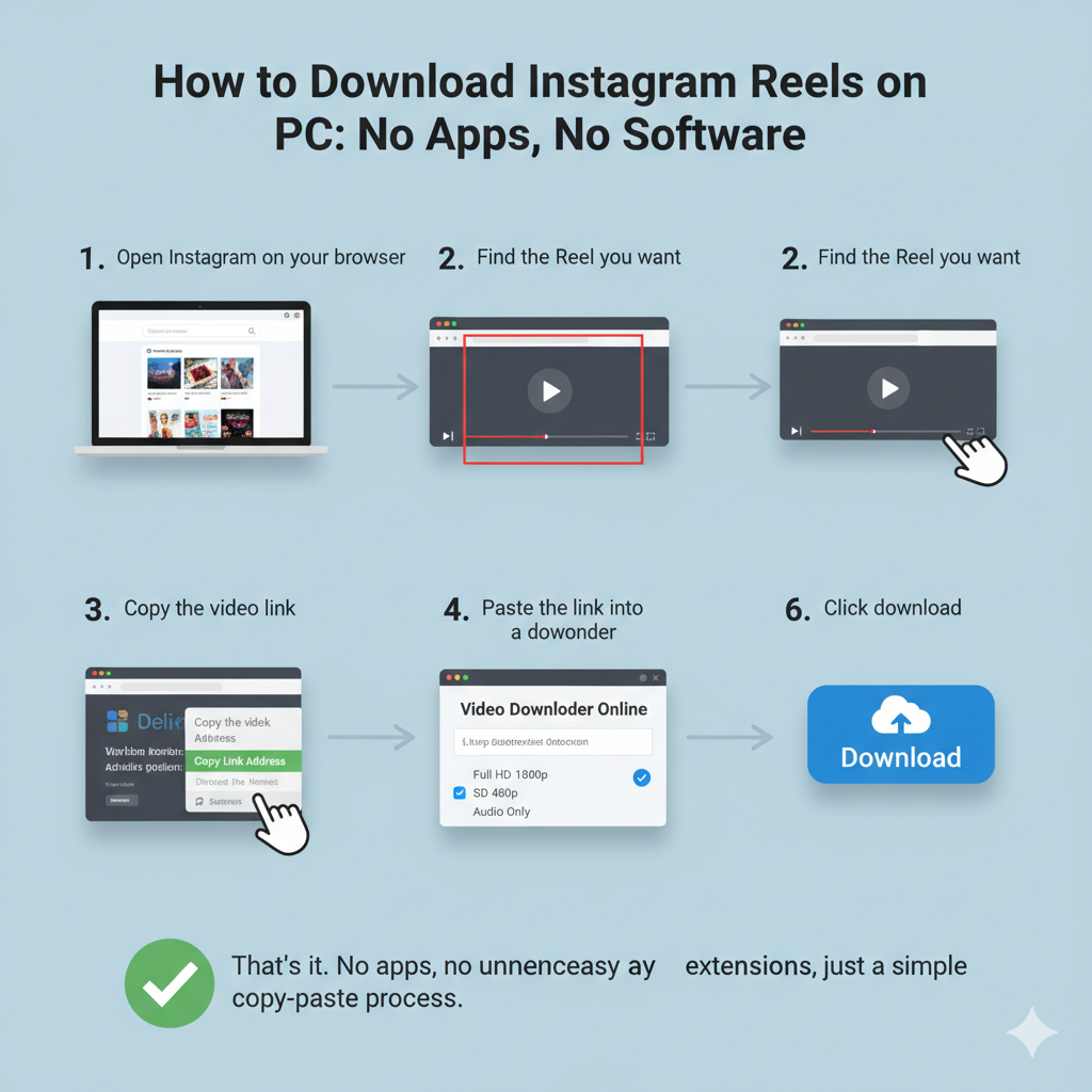 How to Download Instagram Reels on PC Without Apps